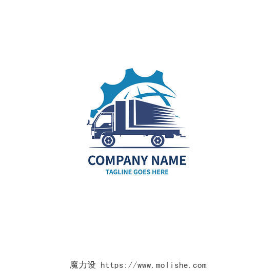 物流运输标志LOGO模板设计货车标志物流logo会员尊享名片